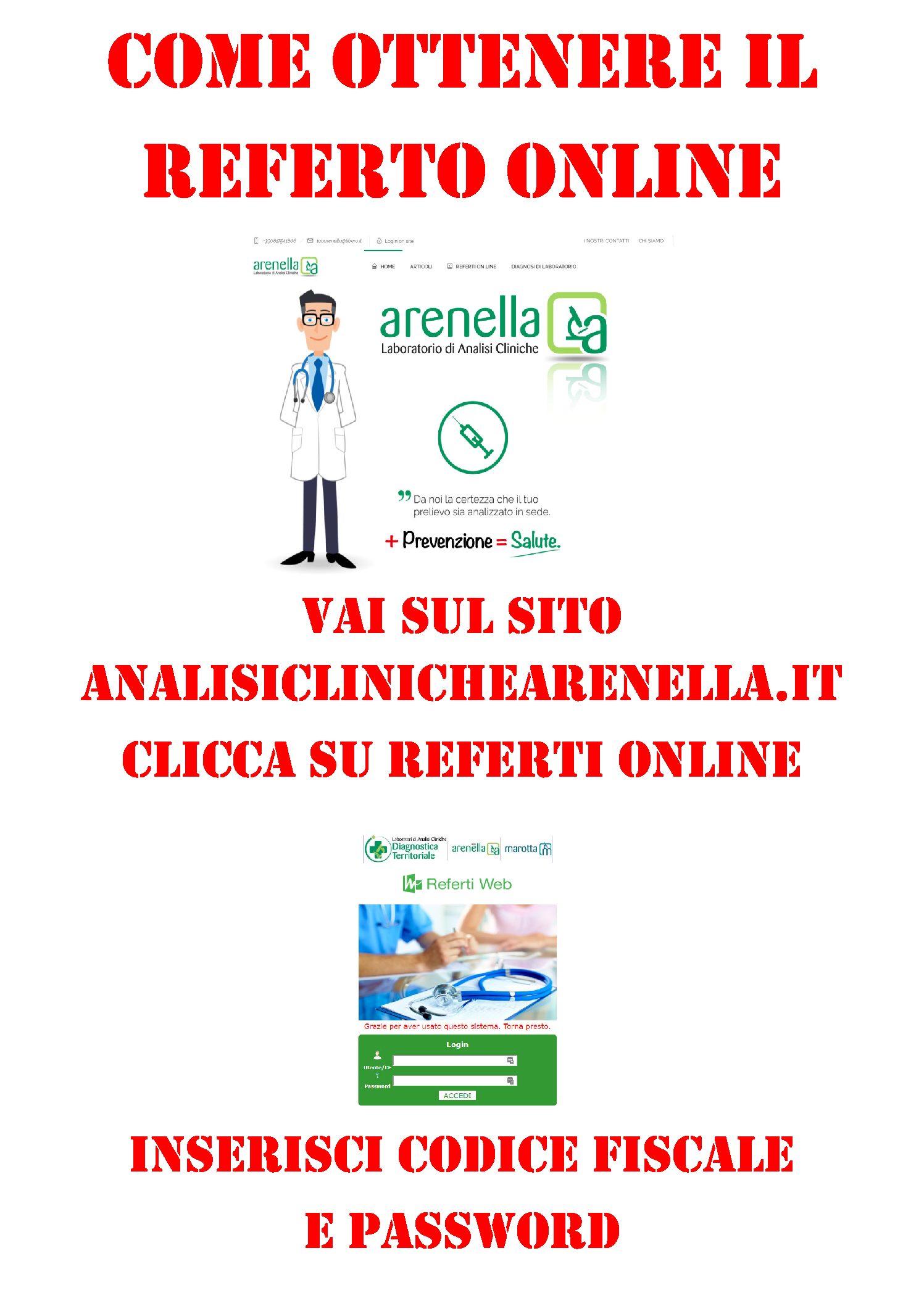 IL TUO REFERTO ONLINE analisiclinichearenella.it